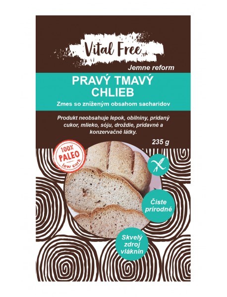 VITAL FREE PALEO PRAVÝ TMAVÝ CHLIEB 235g